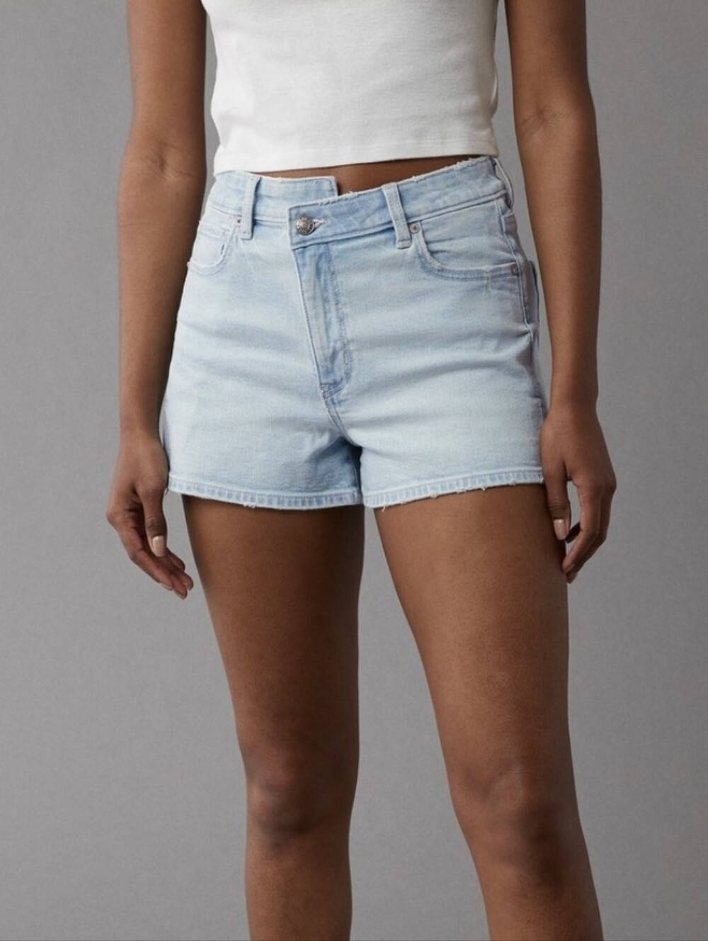American Eagle Mom Short Light Blue Denim High-Rise Women’s Shorts